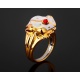 David Webb Frog красивое золотое кольцо с эмалями Артикул: 201117/2