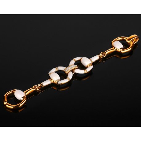 Gucci Horsebit золотой браслет с бриллиантами 1.01ct Артикул: 251217/12