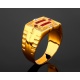 Золотое кольцо-печатка с рубинами и бриллиантами Артикул: 220417/1