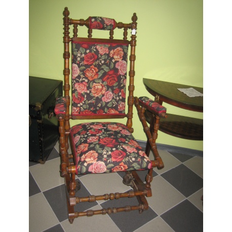 Кресло качалка с цветами