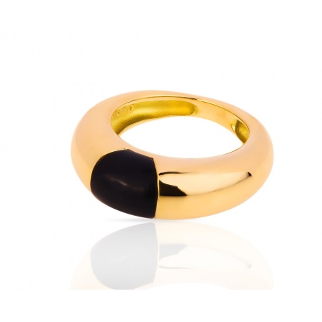Изысканное золотое кольцо с ониксом Chaumet Anneau