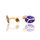 Золотые запонки с синими эмалями Faberge