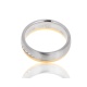 Матовое золотое кольцо с бриллиантами 0.15ct