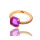 Золотое кольцо с аметистом и бриллиантами Pomellato