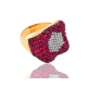 Кольцо с бриллиантами и рубинами Gellini