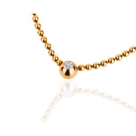 Изящное золотое колье с бриллиантом Cartier