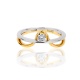 Витое золотое кольцо с бриллиантом