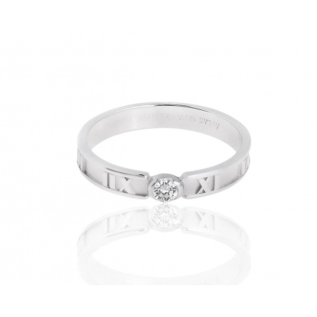 Обручальное золотое кольцо с бриллиантом Tiffany&Co Atlas