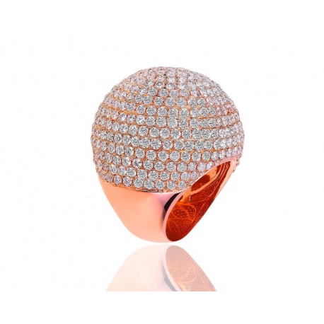 Шикарное золотое кольцо с бриллиантами 15.10ct