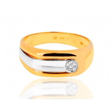 Интересное золотое кольцо с бриллиантами