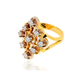 Достойное золотое кольцо с бриллиантами 0.72ct