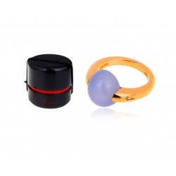 Прелестное кольцо с голубым халцедоном Pomellato