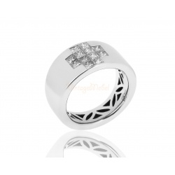 Солидное кольцо с бриллиантами 1.25ct