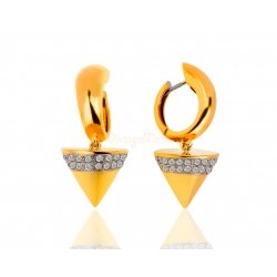 Итальянские золотые серьги с бриллиантами