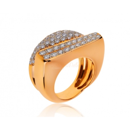 Золотое кольцо с бриллиантами 1.90ct Fred