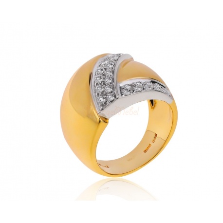 Золотое кольцо с бриллиантами 0.53ct Damiani