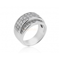 Золотое кольцо с бриллиантами 3.07ct