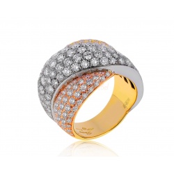 Золотое кольцо с бриллиантами 4.02ct Damiani