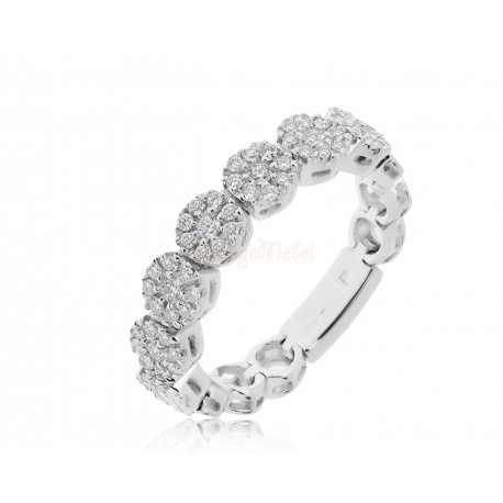 Золотое кольцо с бриллиантами 0.54ct Damiani