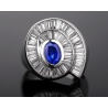 Итальянское бриллиантовое кольцо с сапфиром 0.75ct