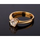 Помолвочное золотое кольцо с бриллиантом 1 карат Артикул: 130117/6
